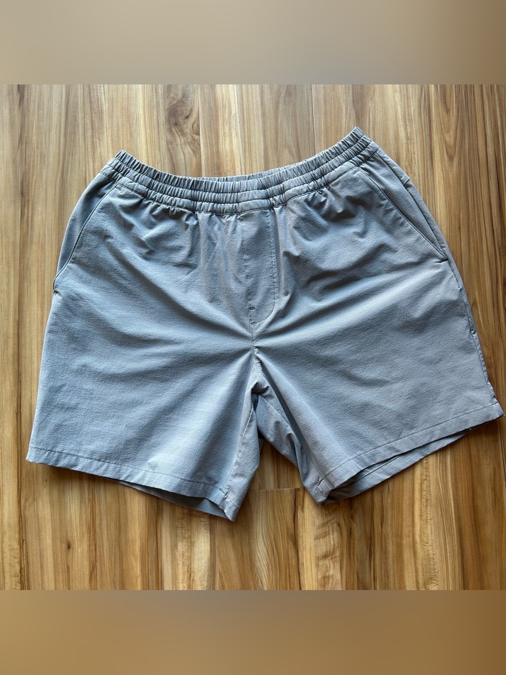 Hill City 6” X-Purpose Short. Size S.  Grey with tonal stripes.